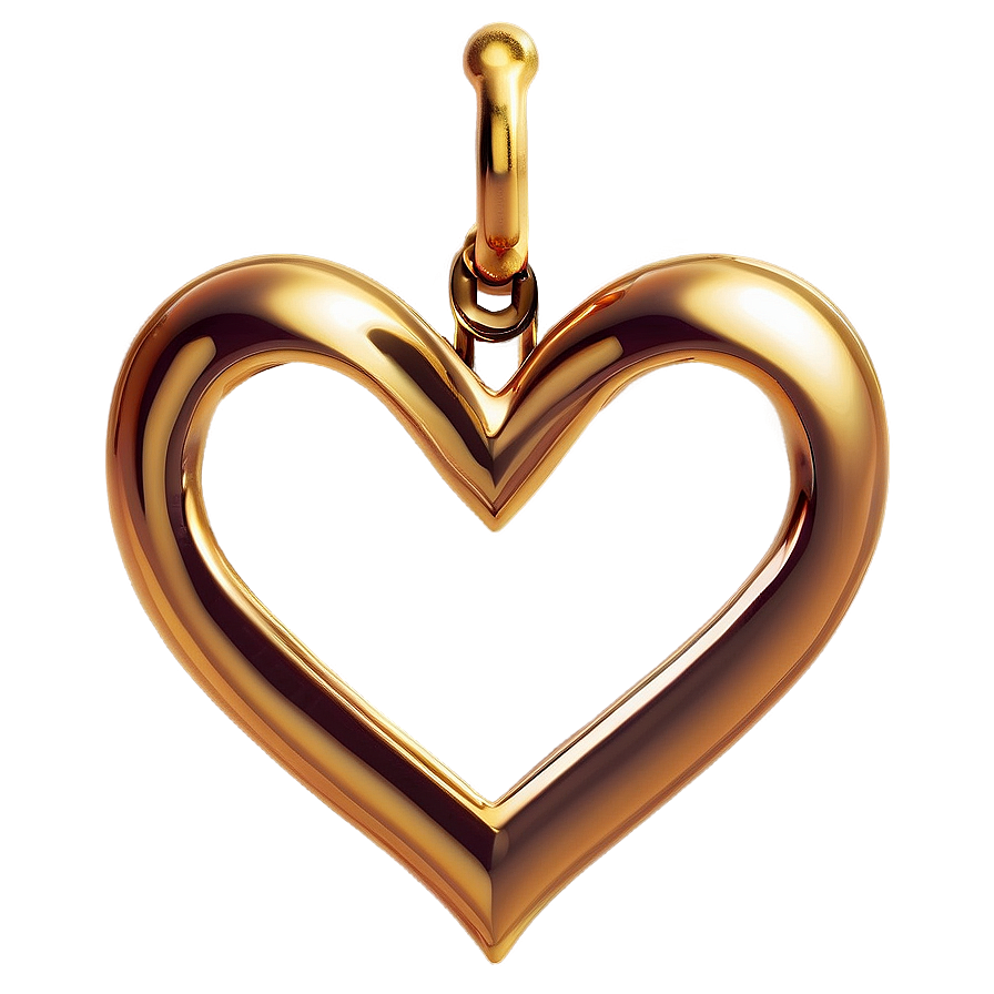 Golden Heart Transparent Png 05252024