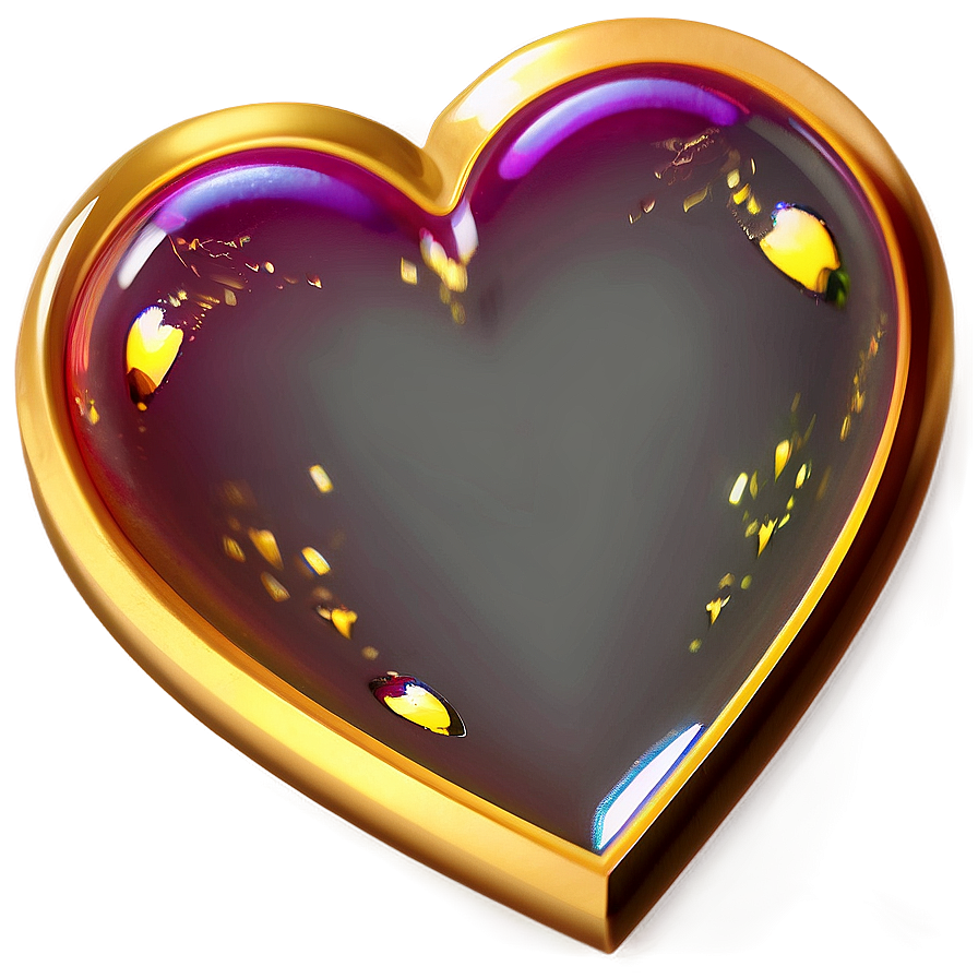 Golden Heart Transparent Png Lev