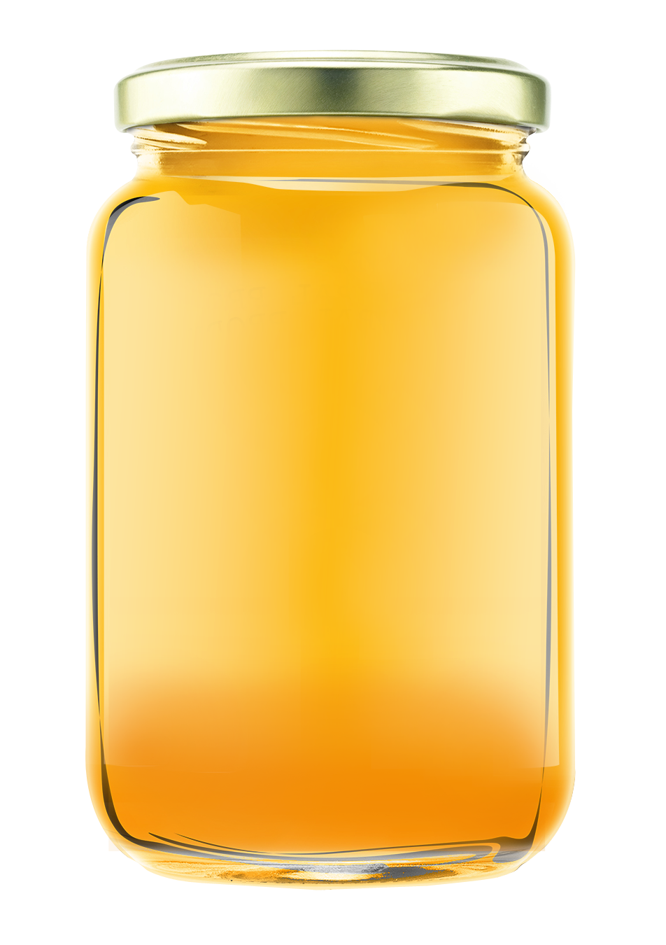 Golden Honey Jar Transparent Background PNG with transparent background
