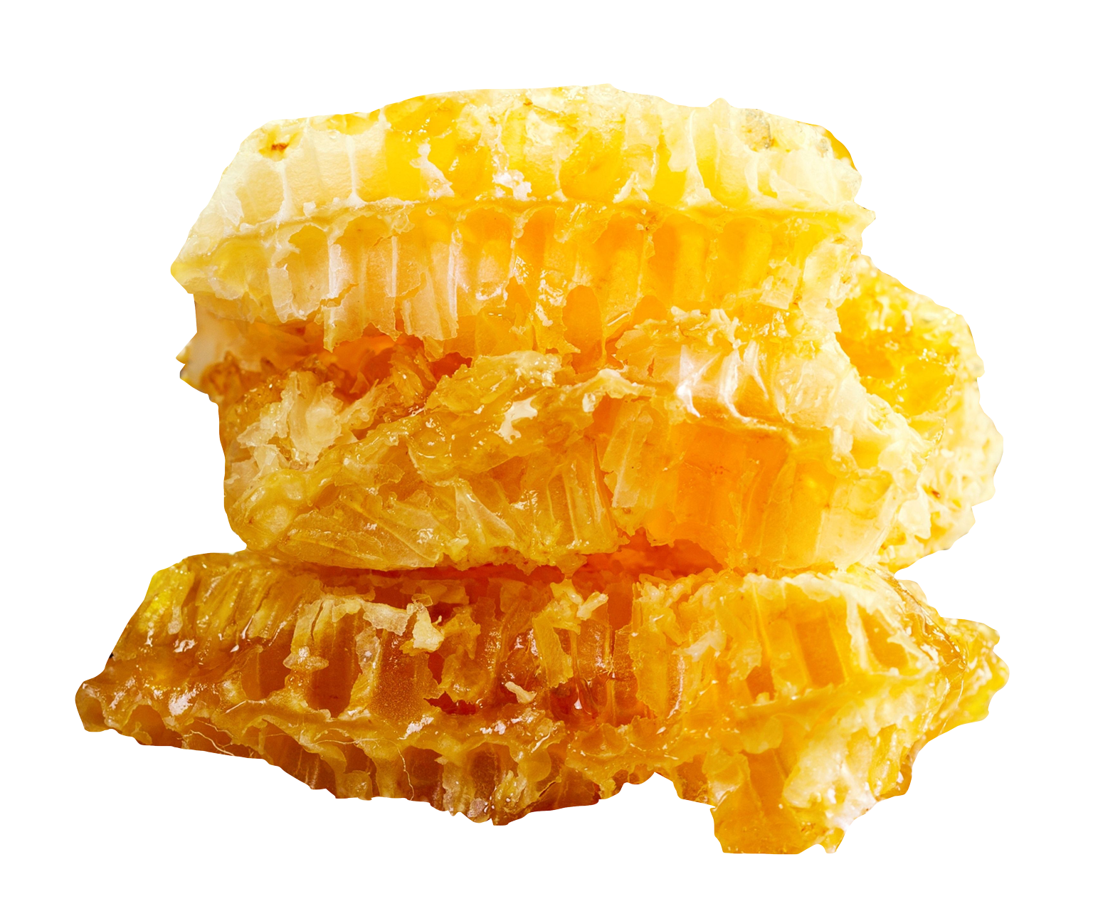 Golden Honeycomb Pieces PNG with transparent background