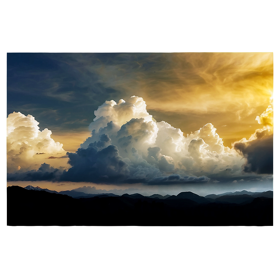 Golden Hour Cloudy Sky Png Bgo