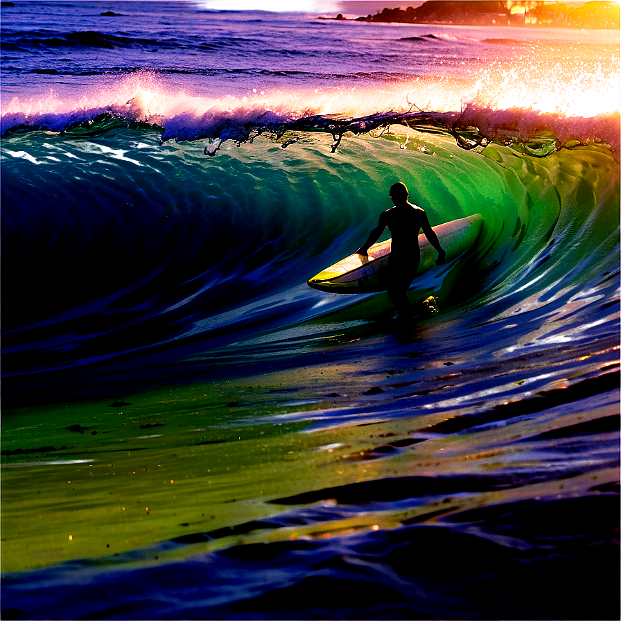 Golden Hour Surf PNG dhu32 PNG with transparent background