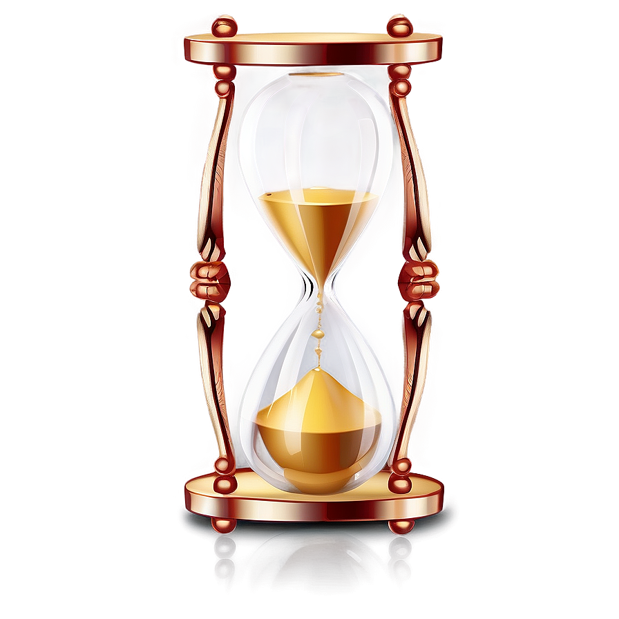 Golden Hourglass Time Png 06242024