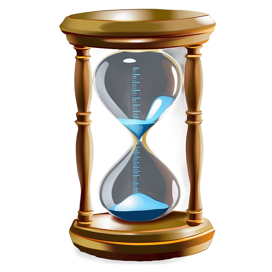 Golden Hourglass Time Png Med92