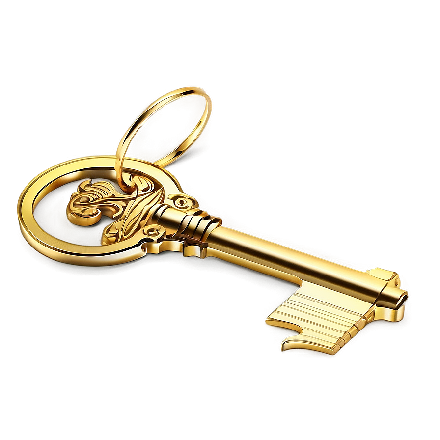 Golden House Key Png Ksy61