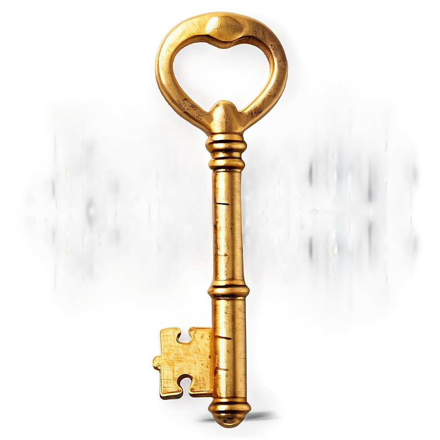 Golden Key PNG hto PNG with transparent background