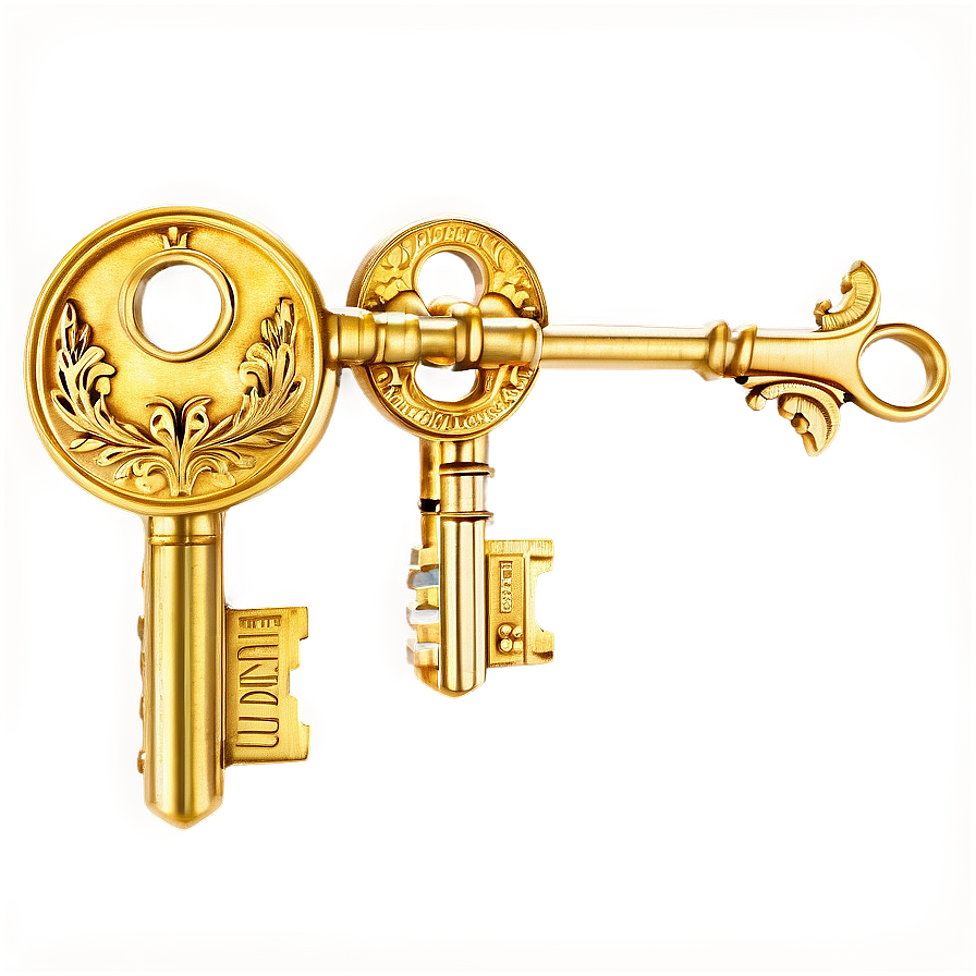 Golden Keys PNG 20 PNG with transparent background