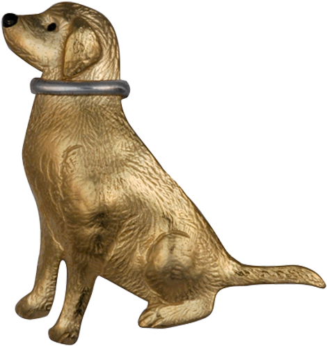 Golden Labrador Figurine Sitting