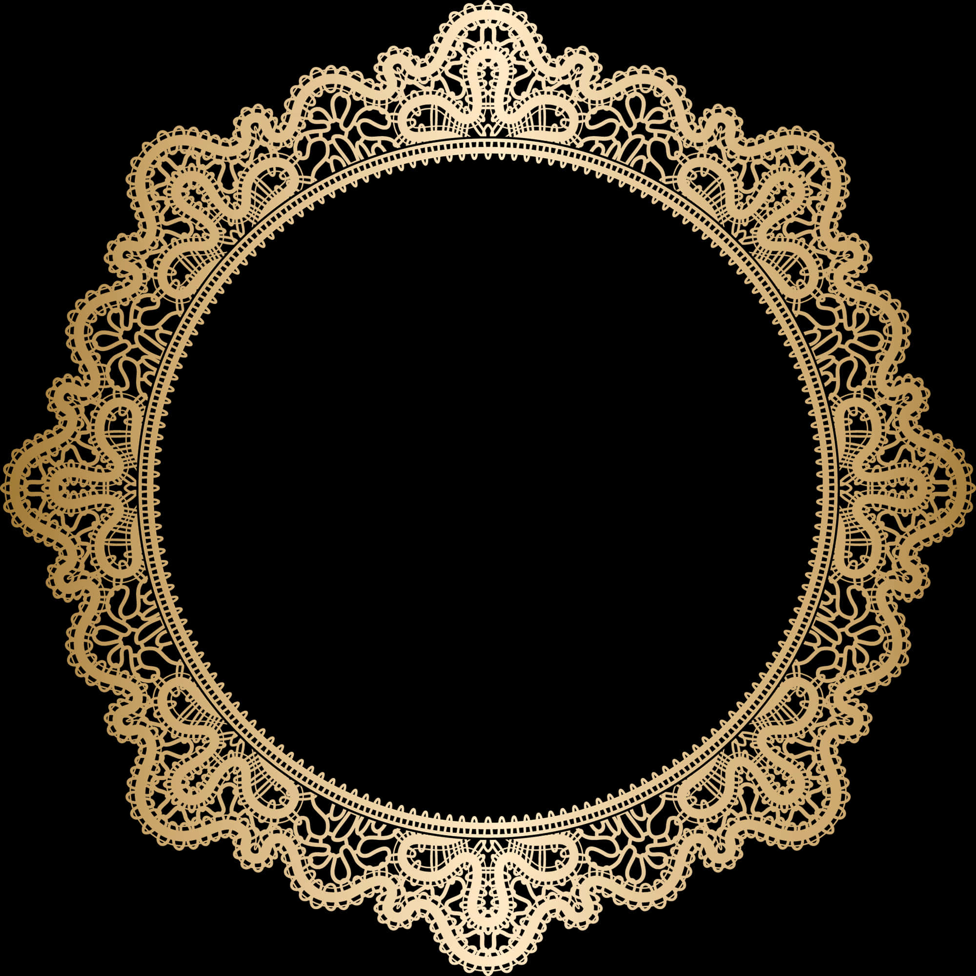 Golden Lace Frame Design