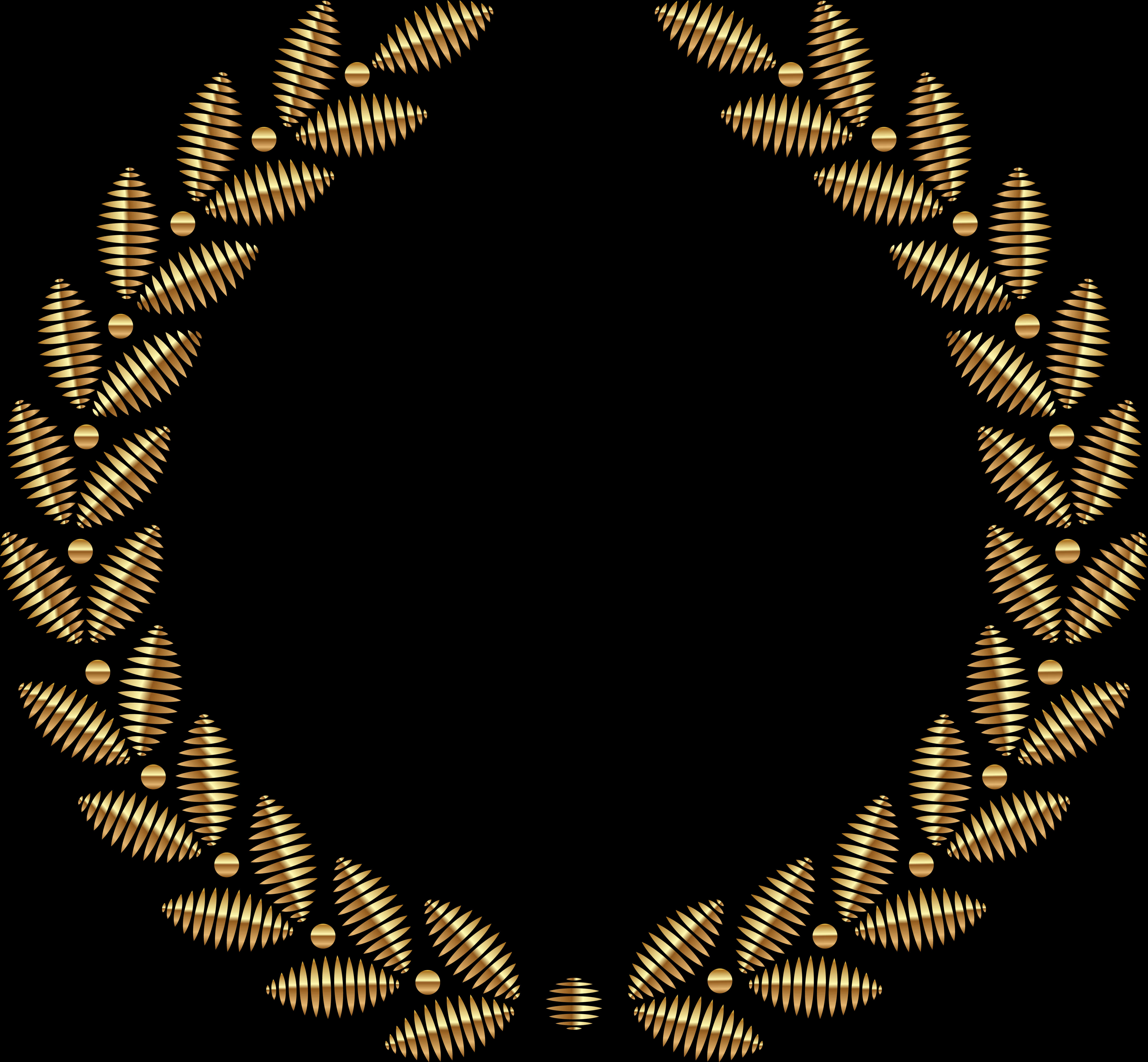 Golden Laurel Wreath Frame