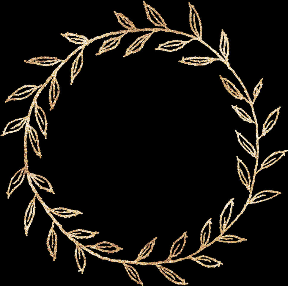 Golden Laurel Wreath Frame