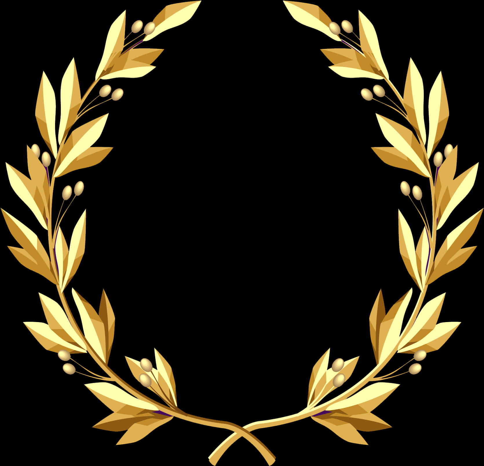 Golden Laurel Wreath Graphic