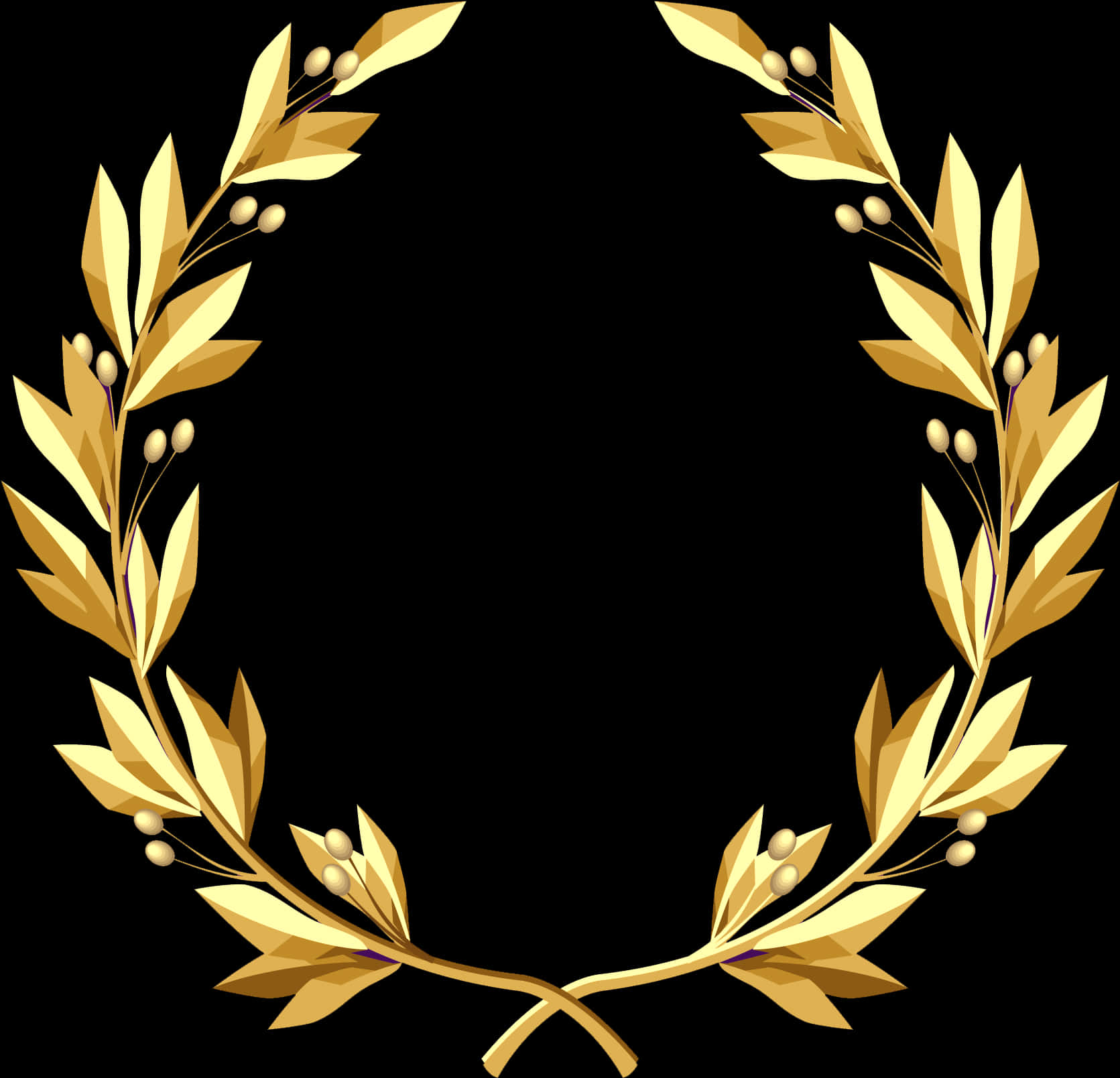 Laurel Wreath Border Png - Gold Laurel Wreath Transparent, Png Download PNG with transparent background