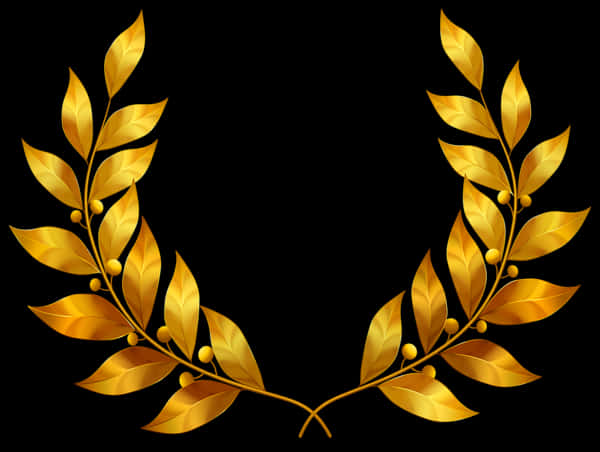 Golden Laurel Wreath Graphic