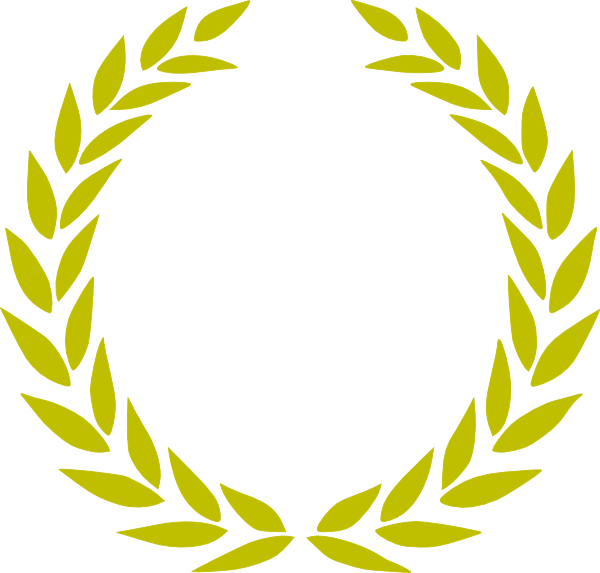 Golden Laurel Wreath Vector