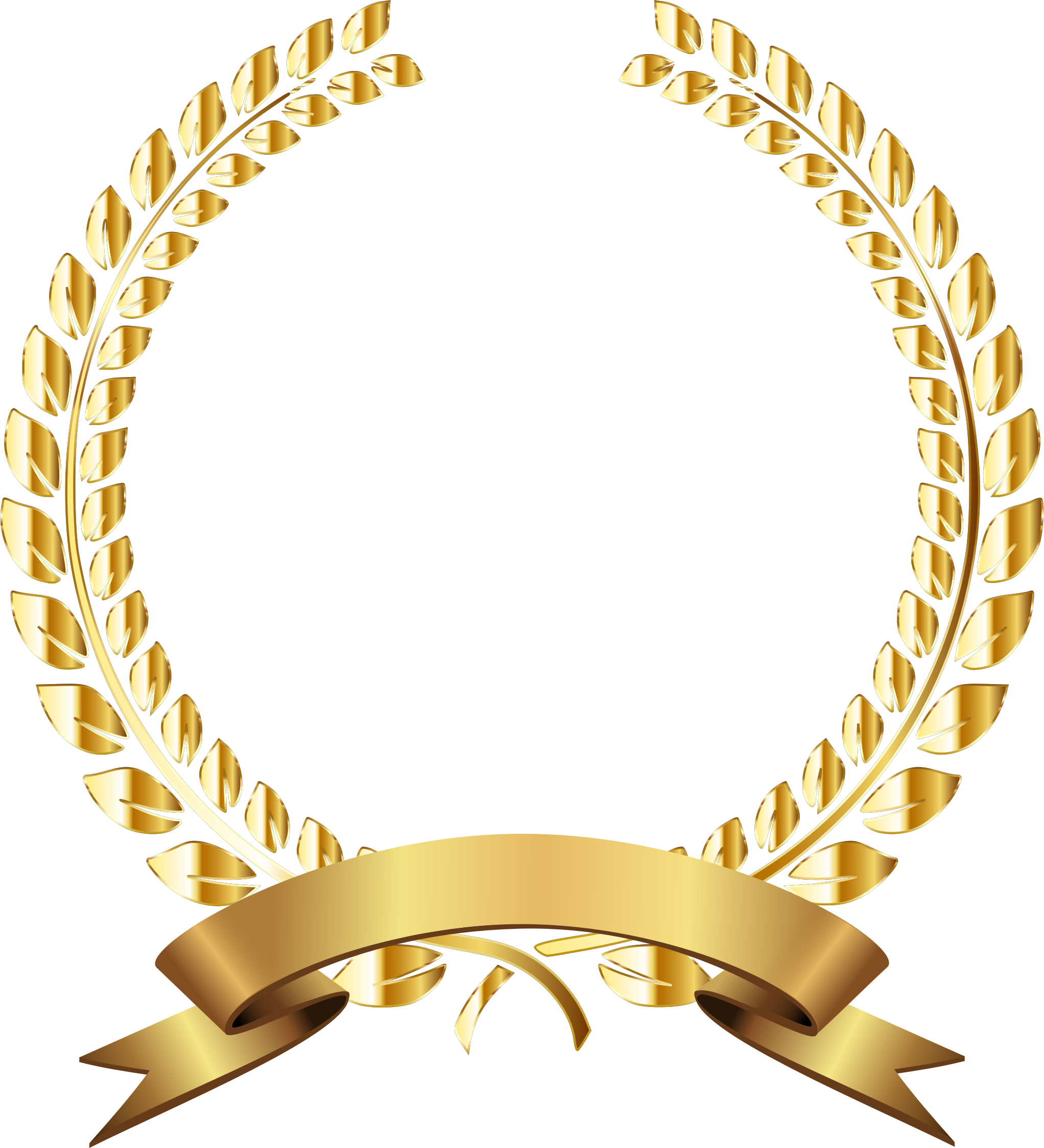 Golden Laurel Wreathwith Ribbon