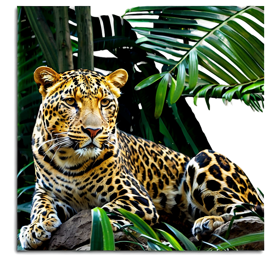 Golden Leopard In Jungle Png 55