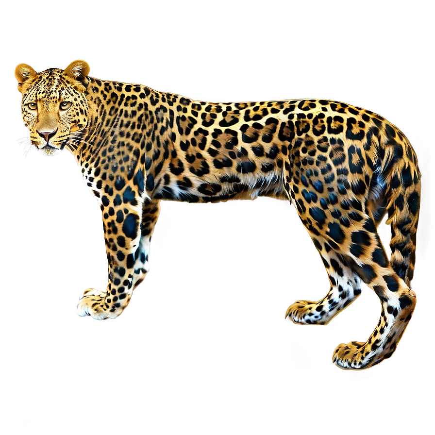 Golden Leopard In Jungle Png Mjp78