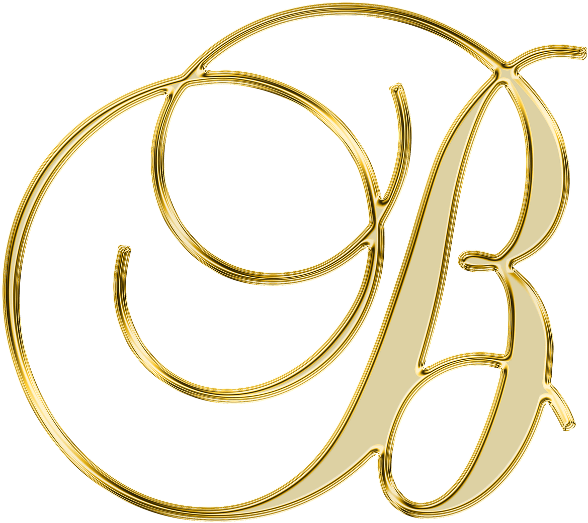 Golden Letter B Design