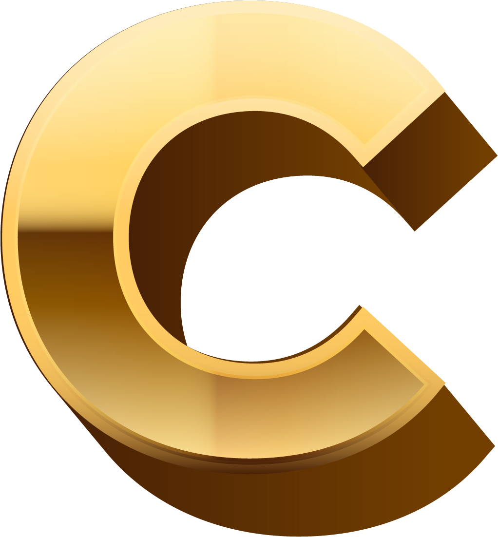 Golden Letter C Graphic