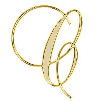 Golden Letter D Design PNG with transparent background
