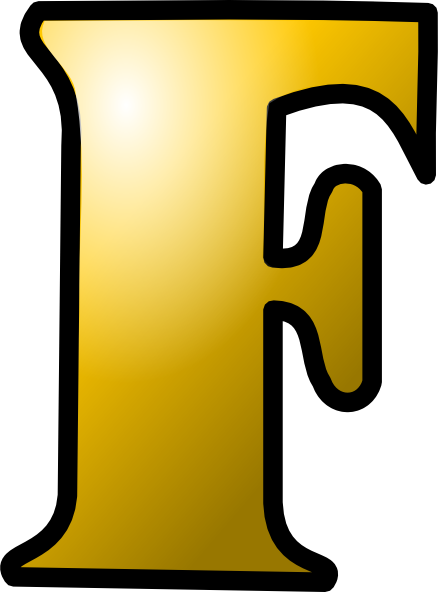 Golden Letter F Graphic