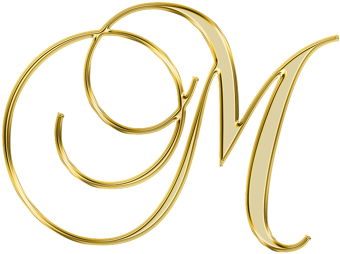 Golden Letter M Design