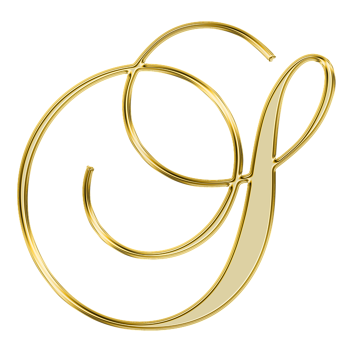 Golden Letter Q Design