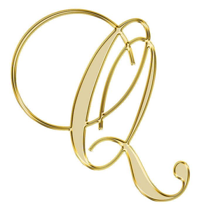 Golden Letter Q Design