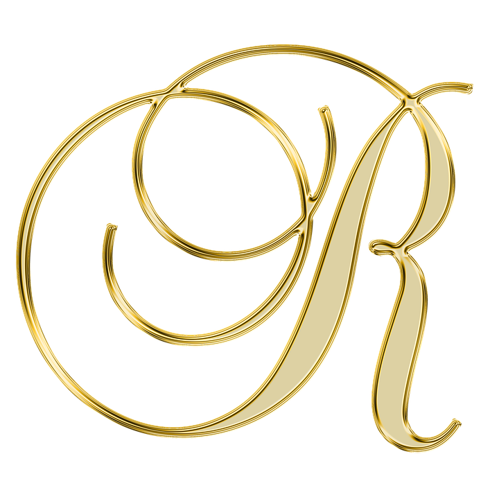 Golden Letter R Design