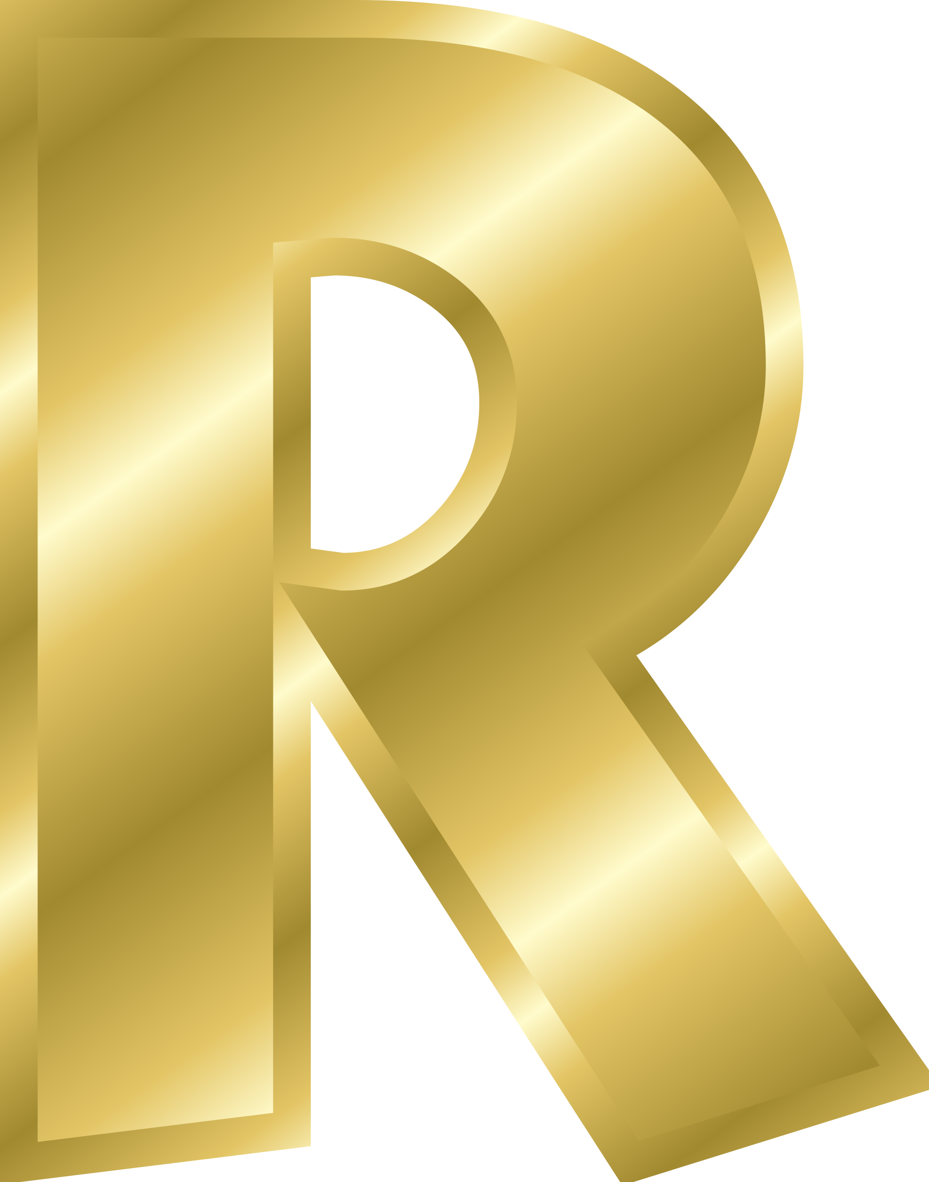 Golden Letter R Graphic