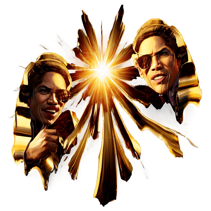 Golden Light Burst Png Ser