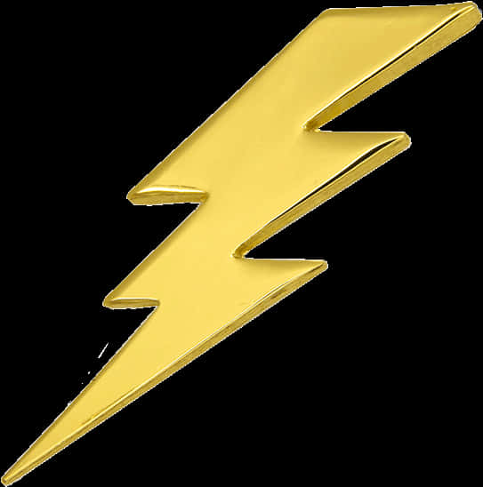 Golden Lightning Bolt Graphic PNG with transparent background