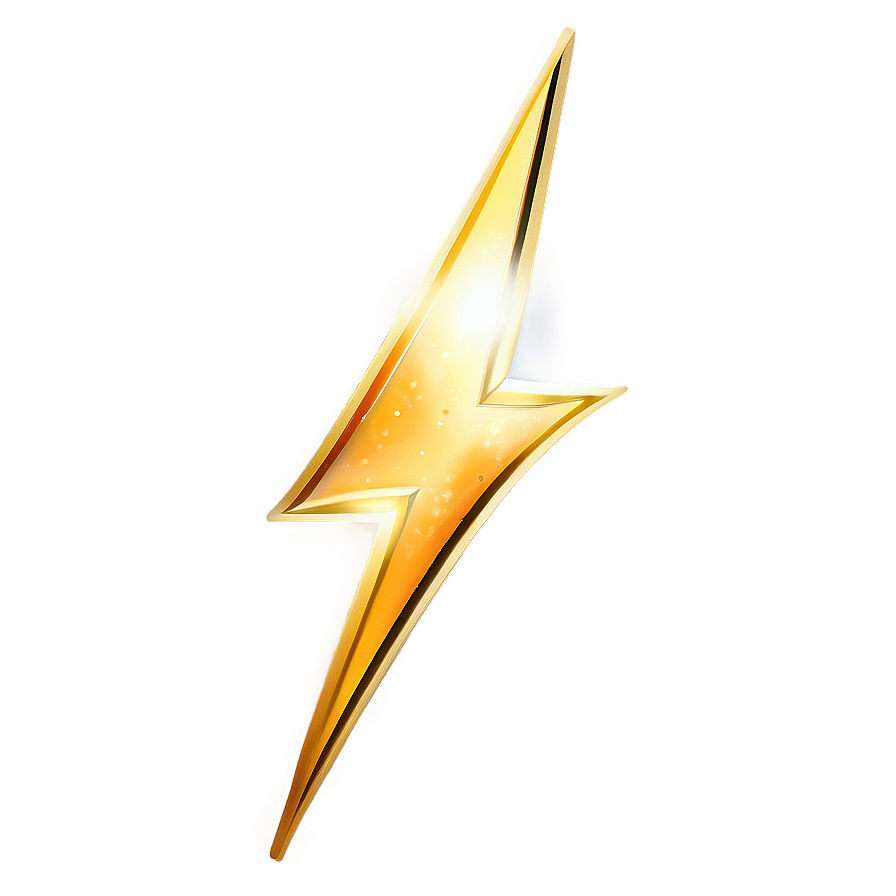 Golden Lightning Bolt Png 06242024