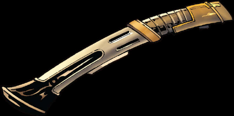 Golden Lightsaber Hilt Illustration