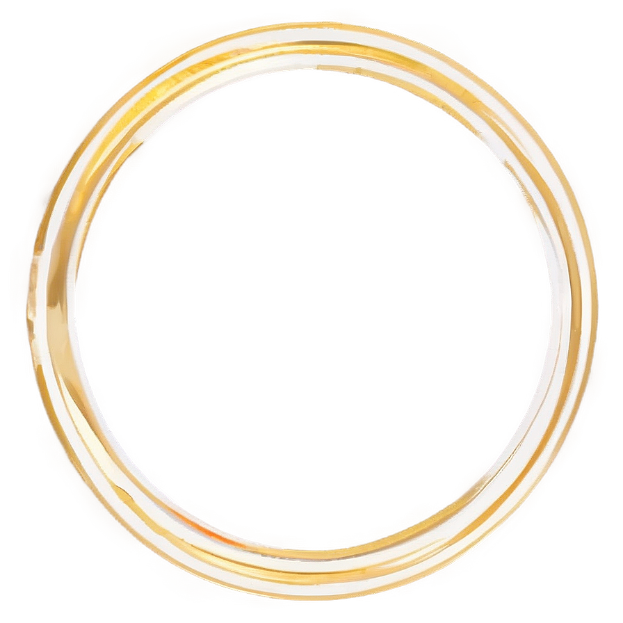 Golden Line Circle Frame Png 75