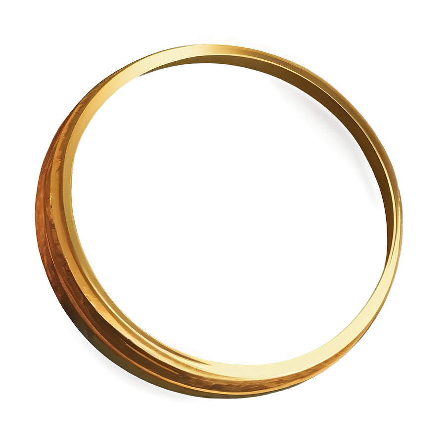 Golden Line Circle Frame Png Twg