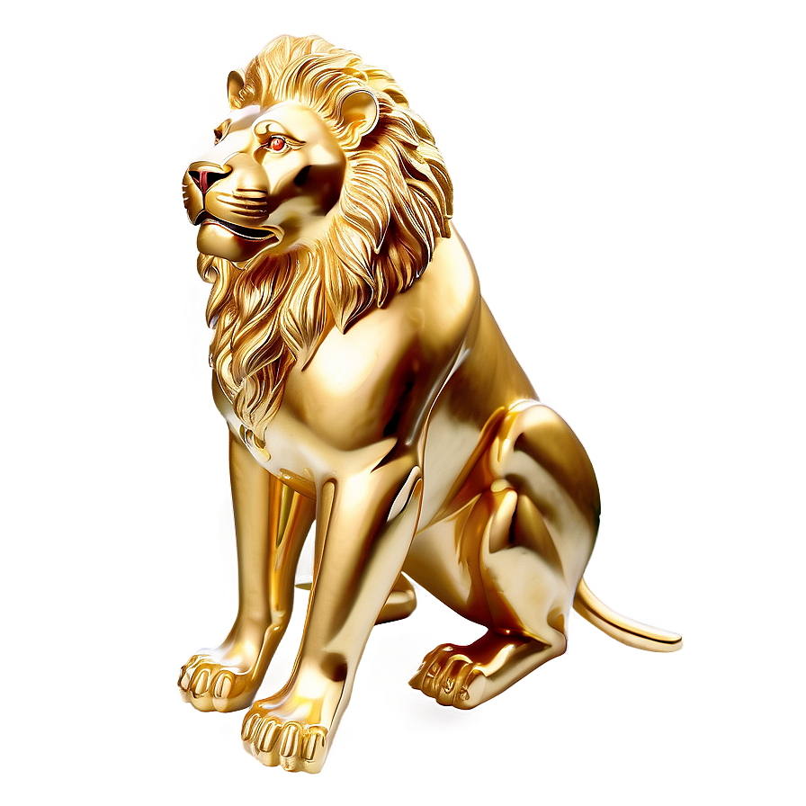 Golden Lion Statue Png 79