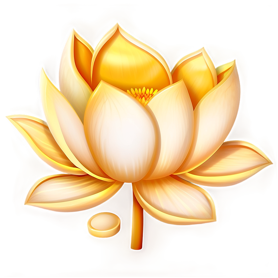 Golden Lotus Flower Png 06242024