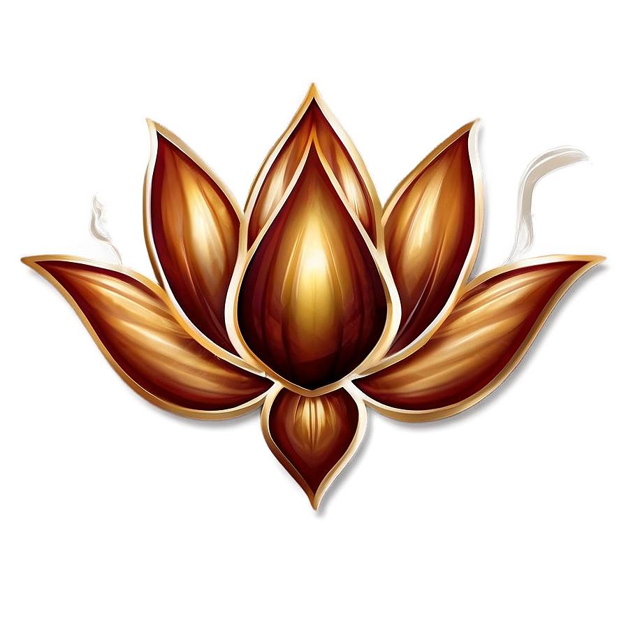 Golden Lotus Flower Png 27