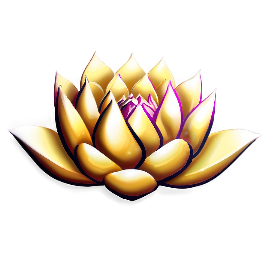 Golden Lotus Flower Png Xxf