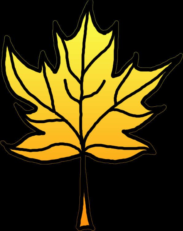 Golden Maple Leaf Clipart