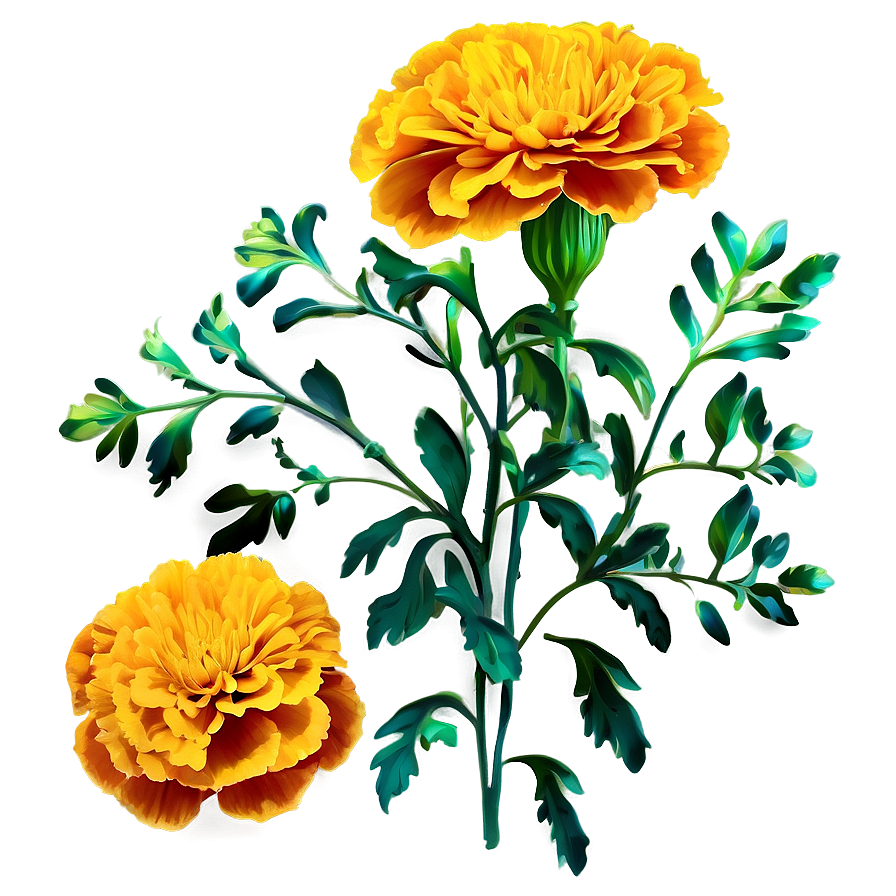 Golden Marigolds Bouquet Png Rio24