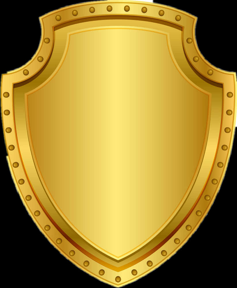 Golden Medieval Shield