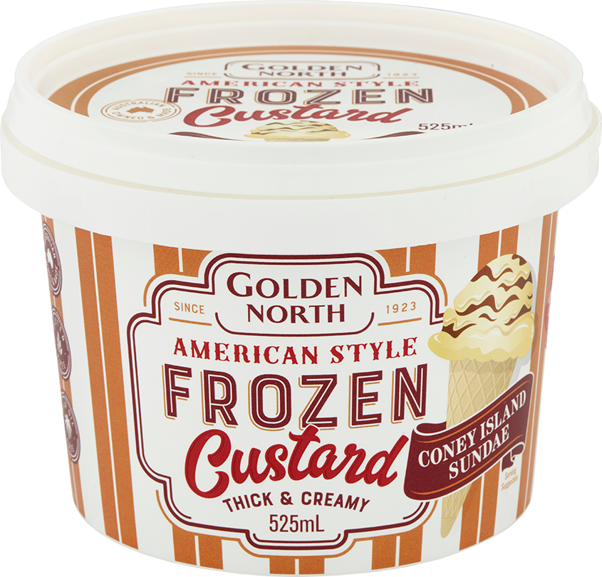 525ml Frozen Custard Coney Island - Ice Cream, HD Png Download PNG with transparent background