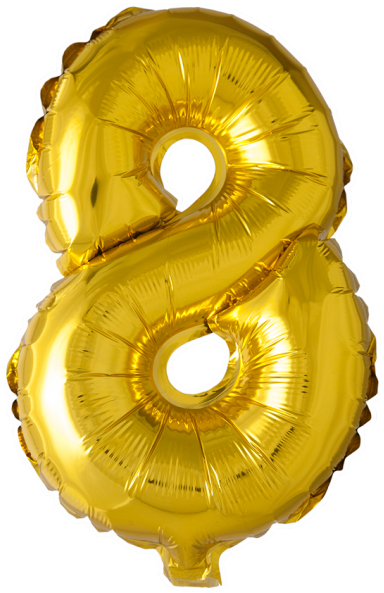 Golden Number8 Balloon