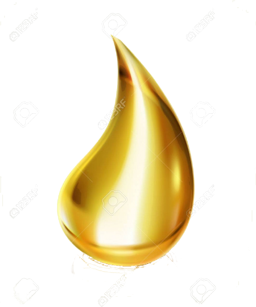 Golden Oil Drop Graphic