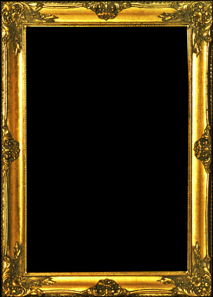 Golden Ornate Frame Empty