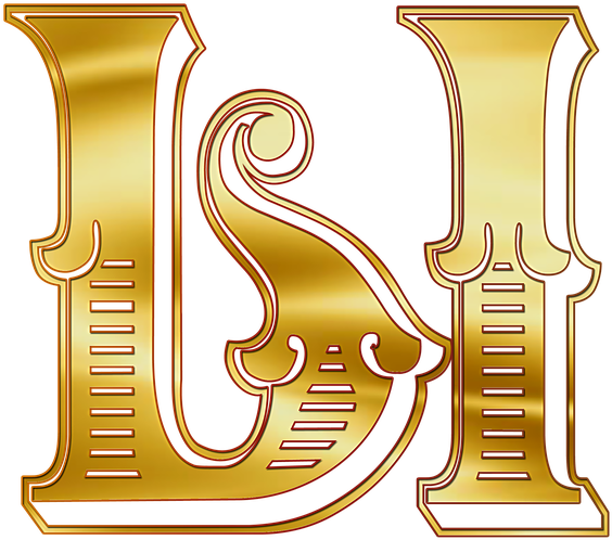 Golden Ornate Letter L