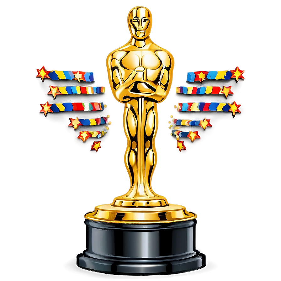 Golden Oscar Trophy Png Oqr